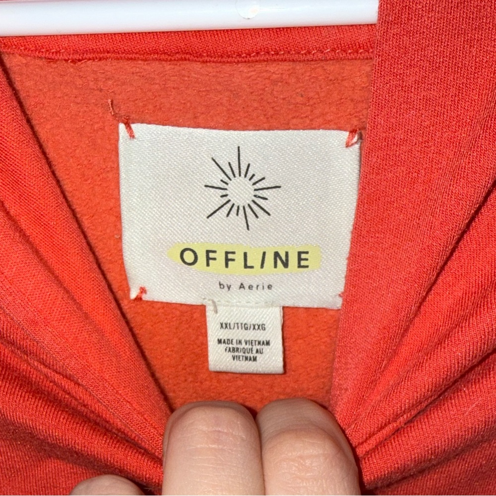 Aerie Vibrant Red Hoodie Sweatshirt - Picture 2 of 2